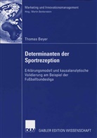 Thomas Beyer, Thomas Felix Beyer - Determinanten der Sportrezeption
