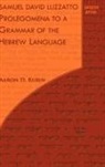 Samuel David Luzzatto, Aaron Rubin - Samuel David Luzzatto, Prolegomena to a Grammar of the Hebrew Language