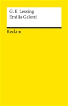 Gotthold E Lessing, Gotthold E. Lessing, Gotthold Ephraim Lessing - Emilia Galotti. Ein Trauerspiel in fünf Aufzügen. Textausgabe mit Anmerkungen/Worterklärungen