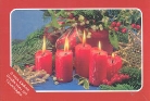 Grusskartenbox. Weihnachtliche Kerzenarrangements