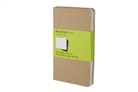Moleskine - Moleskine Cahier A6, blanko, Kraft/Natur, 3er-Set