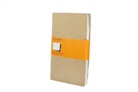 Moleskine - Moleskine Cahier, Large/A5, 3er Set, Liniert, Kartoneinband, Packpapierbraun
