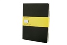 Moleskine - Moleskine Cahier XL, kariert, schwarz, 3er-Set