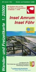 Wander- und Freizeitkarte - Bl.22: Wander- und Freizeitkarte Insel Amrum, Insel Föhr