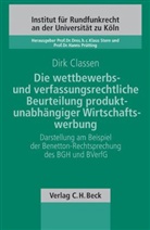 Dirk Classen - Die wettbewerbs- und verfassungsrechtliche Beurteilung produktunabhängiger Wirtschaftswerbung