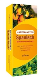 ademo GmbH, adem Verlag - Karteikarten Spanisch Basiswortschatz, m. Lernbox