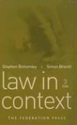Stephen Bottomley, Simon Bronitt - Law in Context