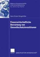 Heinz E. Klingelhöfer, Heinz Eckart Klingelhöfer - Finanzwirtschaftliche Bewertung von Umweltschutzinvestitionen