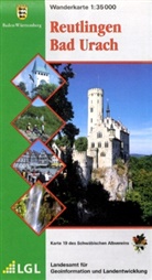 Landesamt für Geoinformation und Landentwicklung B, Landesam für Geoinformation und Landentwi, Landesvermessungsamt Baden-Württemberg - Topographische Sonderkarten Baden-Württemberg: Topographische Wanderkarte Baden-Württemberg Reutlingen, Bad Urach