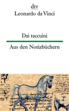 Leonardo da Vinci, Leonardo Da Vinci - Dai taccuini Aus den Notizbüchern. Aus den Notizbüchern