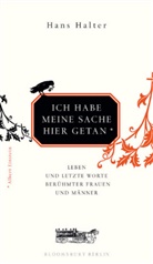 Hans Halter - Ich habe meine Sache hier getan