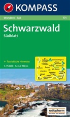 Kompass Karten: Kompass Karte Schwarzwald, Südblatt
