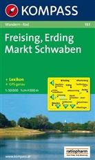 KOMPASS-Karten GmbH - Kompass Karten: KOMPASS Wanderkarte 183 Freising - Erding - Markt Schwaben 1:50.000