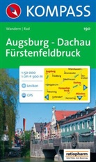 Kompass Karten: Kompass Karte Augsburg, Dachau, Fürstenfeldbruck