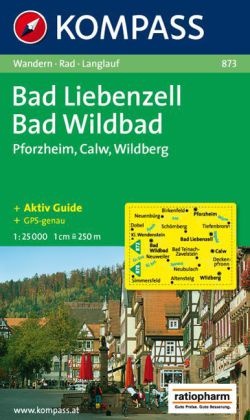 Kompass Karten: Kompass Karte Bad Liebenzell, Bad Wildbad - Pforzheim, Calw, Wildberg. Wandern, Rad, Langlauf. GPS-genau