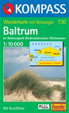Kompass Karten: Kompass Karte Baltrum im Nationalpark Niedersächsisches Wattenmeer