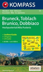 Kompass Karten: Kompass Karte Bruneck, Toblach. Brunico, Dobbiaco