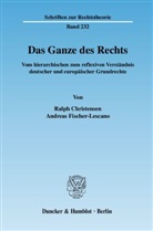 Ralp Christensen, Ralph Christensen, Ralph Fischer-Lescano Christensen, Andreas Fischer-Lescano - Das Ganze des Rechts