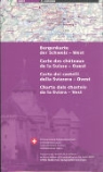 Burgenkarte der Schweiz-West. Carte des châteaux de la Suisse-Ouest.