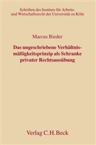 Marcus Bieder - Das ungeschriebene Verhältnismäßigkeitsprinzip als Schranke privater Rechtsausübung