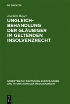 Joachim Bauer - Ungleichbehandlung der Gläubiger im geltenden Insolvenzrecht