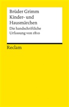 Grim, Grimm, Jacob Grimm, Wilhelm Grimm, Hein Rölleke, Heinz Rölleke - Kinder- und Hausmärchen
