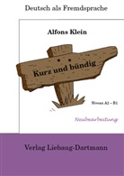 Alfons Klein, Alfons Klein - Kurz und bündig, Arbeitsmaterialien