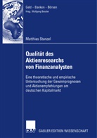 Matthias Stanzel - Qualität des Aktienresearch von Finanzanalysten