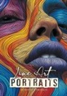 Musterstück Grafik, Monsoon Publishing - Line Art Portraits Malbuch für Erwachsene
