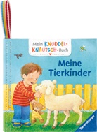 Sandra Grimm, Katja Senner - Mein Knuddel-Knautsch-Buch: Meine Tierkinder; weiches Stoffbuch, waschbares Badebuch, Babyspielzeug ab 6 Monate