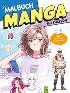 Schwager &amp; Steinlein Verlag - Extra dickes Manga-Malbuch mit Stickern zum Kreativsein und Entspannen für alle Manga-Fans!