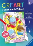 Amanda Püschel - CreArt Malen nach Zahlen ab 5 - Zauberpapier: Kawaii Süße Freunde
