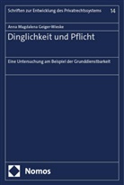Anna Magdalena Geiger-Wieske - Dinglichkeit und Pflicht