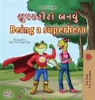 Kidkiddos Books, Liz Shmuilov - Being a Superhero (Gujarati English Bilingual Children's Book)