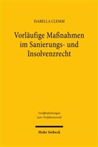 Isabella Clemm - Vorläufige Maßnahmen im Sanierungs- und Insolvenzrecht