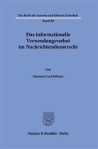 Johannes Carl Höhner - Das informationelle Verwendungsverbot im Nachrichtendienstrecht.