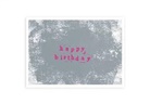 Postkarte. Spotlack / Happy Birthday neon