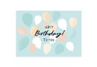 Doppelkarte / Ballons Happy Birthday // A6