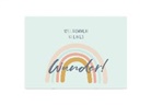 Doppelkarte / Regenbogen willkommen Wunder // A6
