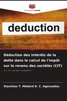 Stanislas T. Médard D. C. Agossadou - Déduction des intérêts de la dette dans le calcul de l'impôt sur le revenu des sociétés (CIT)