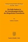 Karlheinz Muscheler, Karl-Heinz Muscheler - Die Rolle Badens in der Entstehungsgeschichte des Bürgerlichen Gesetzbuchs.