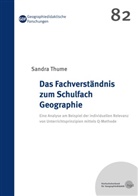 Sandra Thume - Das Fachverständnis zum Schulfach Geographie