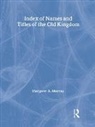 Murray, Margaret A. Murray - Index of Names & Titles of the Old Kingdom