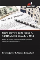 Patrick Junior T. Wenda Bmavuluidi - Reati previsti dalla legge n. 15/025 del 31 dicembre 2015