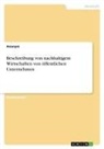 Anonymous - Beschreibung von nachhaltigem Wirtschaften von öffentlichen Unternehmen