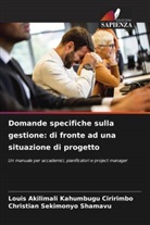 Louis Akilimali Kahumbugu Ciririmbo, Christian Sekimonyo Shamavu - Domande specifiche sulla gestione: di fronte ad una situazione di progetto