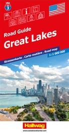 Hallwag Kümmerly+Frey AG, Hallwag Kümmerly+Frey AG - Great Lakes Strassenkarte 1:1 Mio., Road Guide Nr. 3