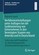 Raphaela Queck - Verfahrenseinstellungen unter Auflagen bei der Sanktionierung von Unternehmen in den Vereinigten Staaten von Amerika und in Deutschland