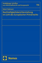 Robert Feldmann - Nachhaltigkeitsberichterstattung im Licht des Europäischen Primärrechts
