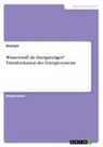 Anonymous - Wasserstoff als Energieträger? Transformation des Energiesystems
